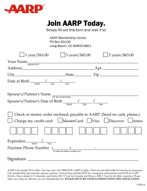 aarp membership application